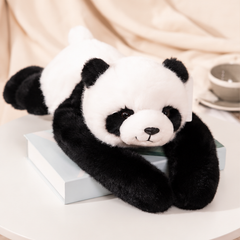 Long-arm black and white panda plush, 30 cm