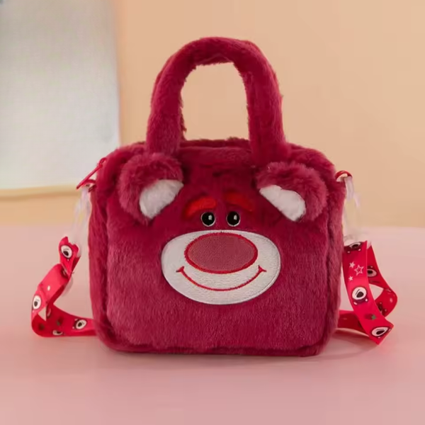 Lotso Toy Story Plush Handbag with Shoulder Strap