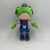 Slippy Toad Star Fox pilot plush in flight outfit