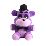 Purple Shadow Freddy FNAF plush with black top hat and bow tie