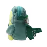 Side of Snorlax mini shoulder bag showing zipper and strap attachment
