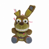 Olive-brown Springtrap FNAF plush with uneven ears and gray feet