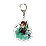 Tanjiro Kamado Demon Slayer acrylic charm with silver-tone clasp