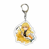 Zenitsu Agatsuma Demon Slayer acrylic charm with silver-tone clasp