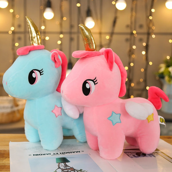 Baby Unicorn Plush – Pink & Blue