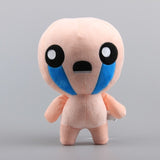 Crying Isaac plush with large black eyes, blue tears, and an open mouth