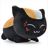 Black Nyanko Sensei cat plush with closed eyes