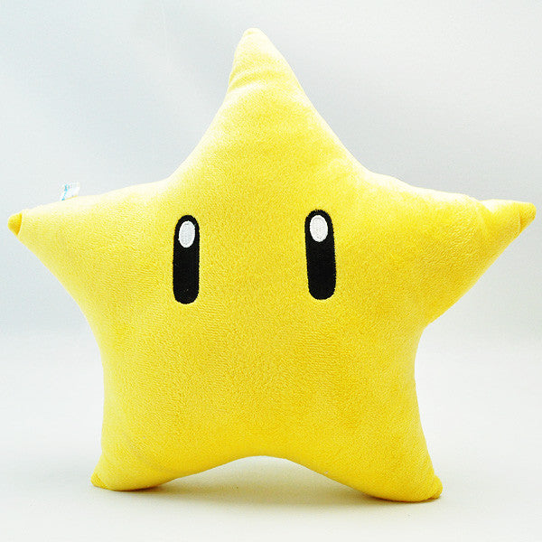 10.2" Super Mario Bros Yellow Power Star Plush Pillow - Plushie Paradise - Plush