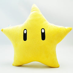 10.2" Super Mario Bros Yellow Power Star Plush Pillow - Plushie Paradise - Plush